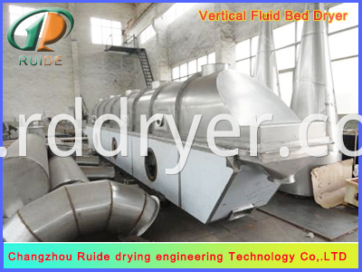 Vertical fluid bed dryer for monosodium glutamate